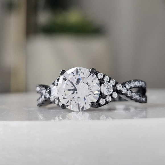 Charmed Aroma Black Gold ring set, size 7, 925 Sterling Silver - Picture 3 of 7